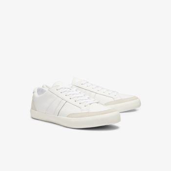 Lacoste Coupole Leather and Suede Sneakers Pánské - Tenisky Bílé / Šedé | CZ-ouPxhX